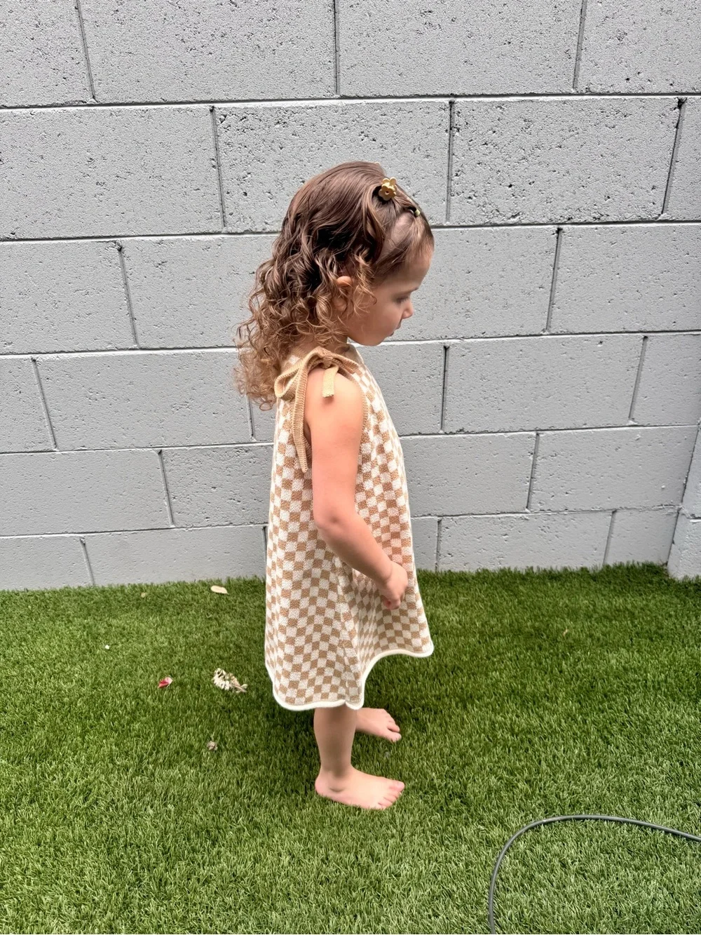 Forever French checkered knit dress